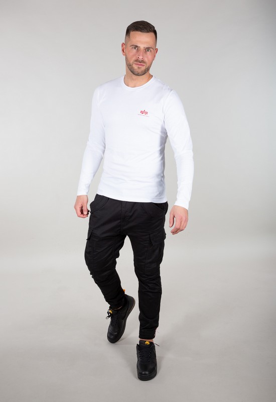 Alpha Industries Pánske Tričko s dlhým rukávom Back Print Heavy LS-B