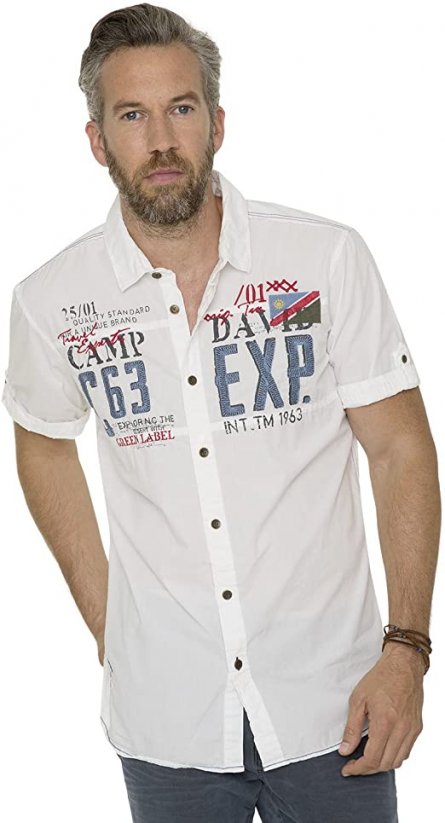 CAMP DAVIDPánská košile s krátkým rukávem