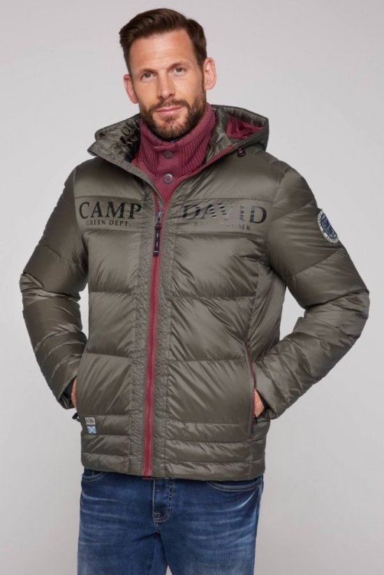 CAMP DAVID Pánska Bunda zimná s Kapucňou MEDIUM KHAKI