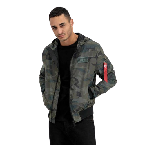 Alpha Industries MA-1 LW Hooded Refl. Camo Pánská bunda