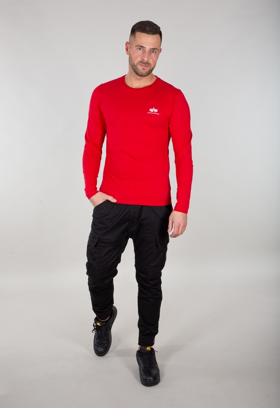 Alpha Industries Pánské Triko s dlouhým rukávem Back Print Heavy LS