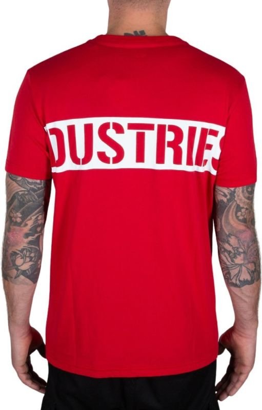 Alpha Industries Printed Stripe T speed red triko pánské