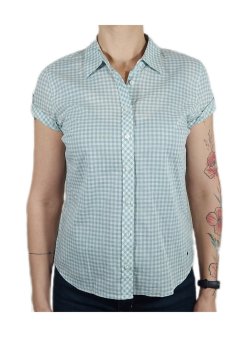 Mustang  Damska bluzka  z krótkim rękawem Slv Check Blouse