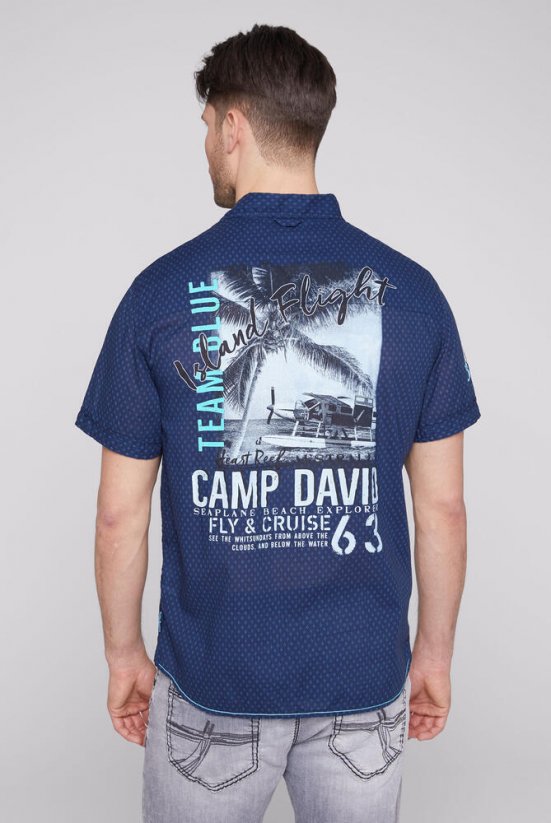 CAMP DAVID Pánska košeľa s krátky rukávom