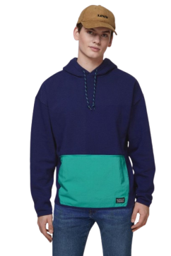 Levis Mikina Relaxed Graphic Up Full Zip s kapucňou