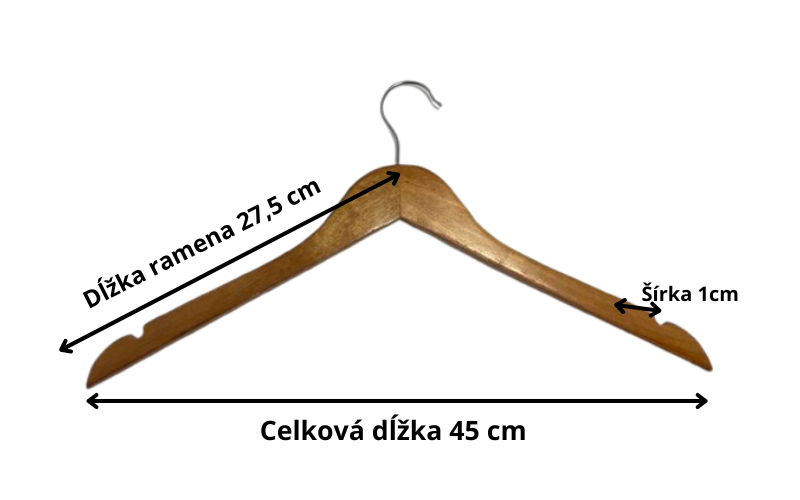 Vešiak drevený lesklý