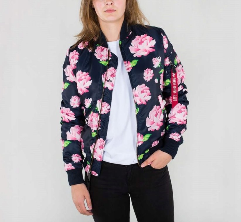 Alpha Industries MA-1 VF Flowerprint Wmn Damska kurtka przejściowa