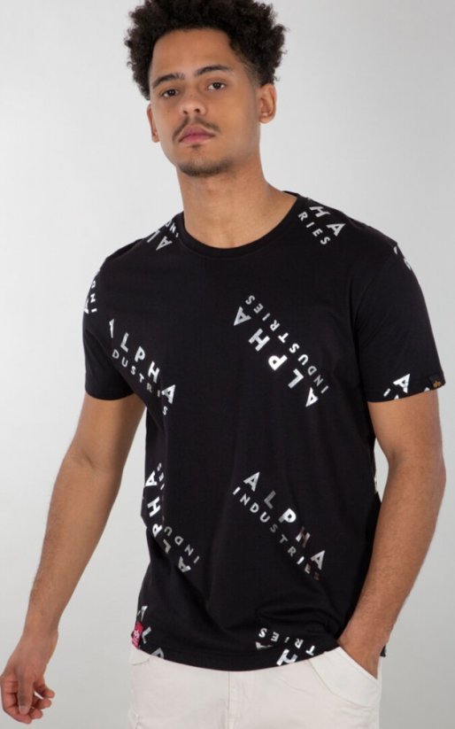 Alpha Industries Męski T-shirt z krótkim rękawem AOP Foil Print
