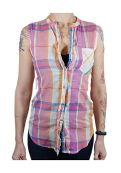 Mustang Damska koszula z krótkim rękawem Slv New Check Blouse