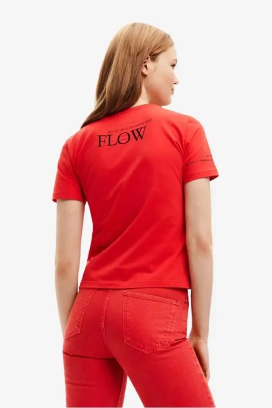 Desigual Dámske tričko FLOW červené