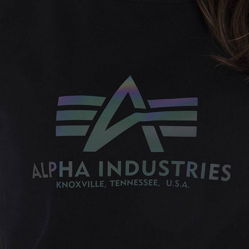 Alpha Industries  Damska koszulka z krótkim rękawem New Basic T Wmn Rainbow Refl. Wydrukuj RR