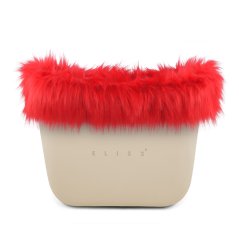 ELISS Futrzane obszycie górnej części dużej torebki