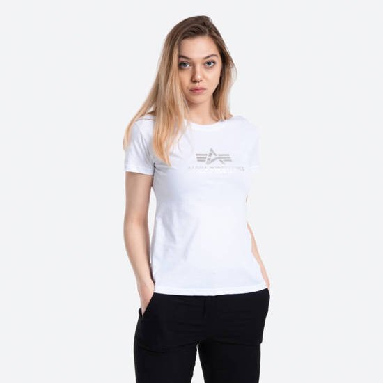 Alpha Industries Damska koszulka z krótkim rękawem New Basic T Wmn Foil Print FP
