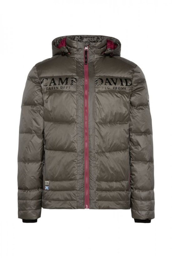 CAMP DAVID Pánska Bunda zimná s Kapucňou MEDIUM KHAKI