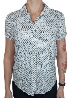 TOM TAILOR Damska koszula z krótkim rękawem Patterned,1/2