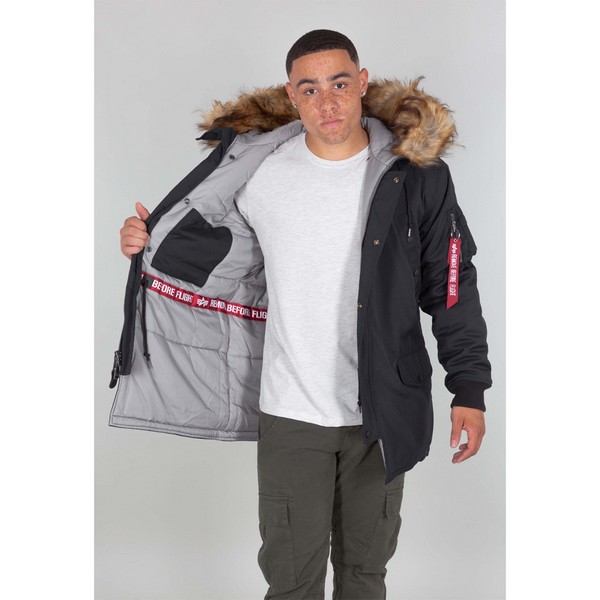 Alpha Industries Pánska Zimná bunda Arctic Discoverer-Black