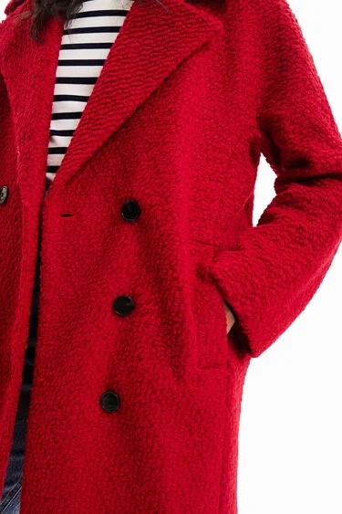 Desigual Dámsky Kabát CHAQ-LONDON - Farba: Červená, Veľkosť: M, Typ: Kabát