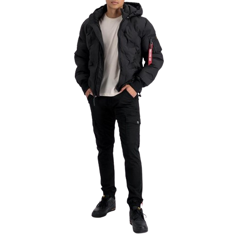 Alpha Industries Zimná bunda Hooded Logo Puffer