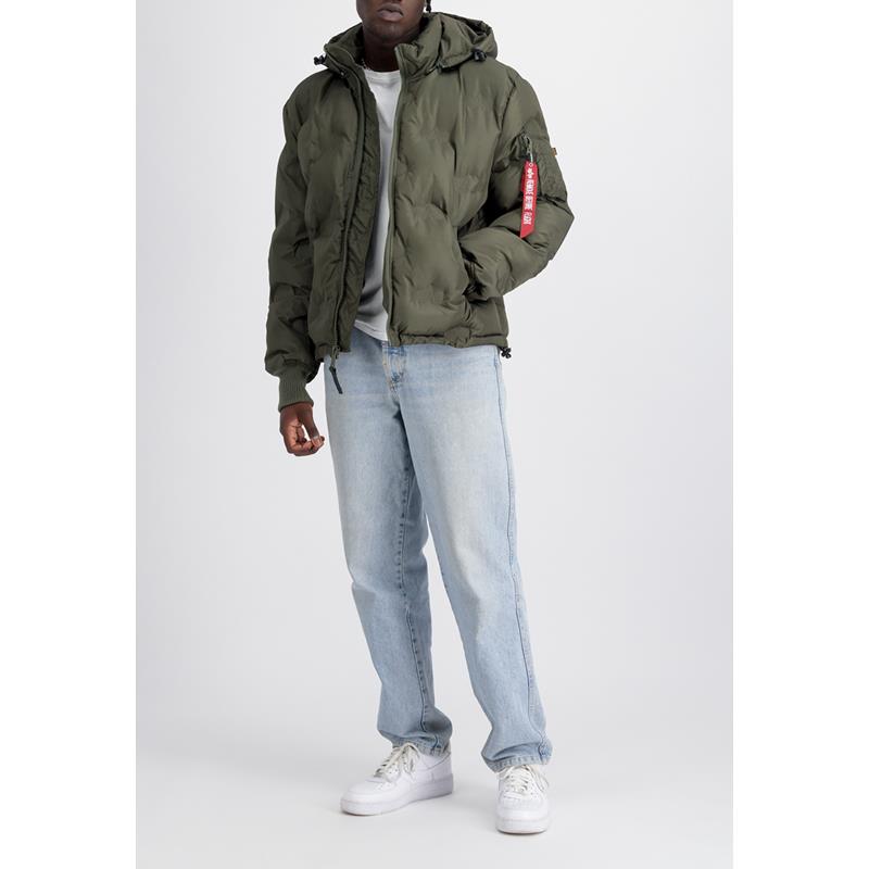 Alpha Industries Zimná bunda Hooded Logo Puffer-Z