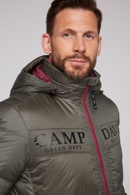 CAMP DAVID Pánska Bunda zimná s Kapucňou MEDIUM KHAKI