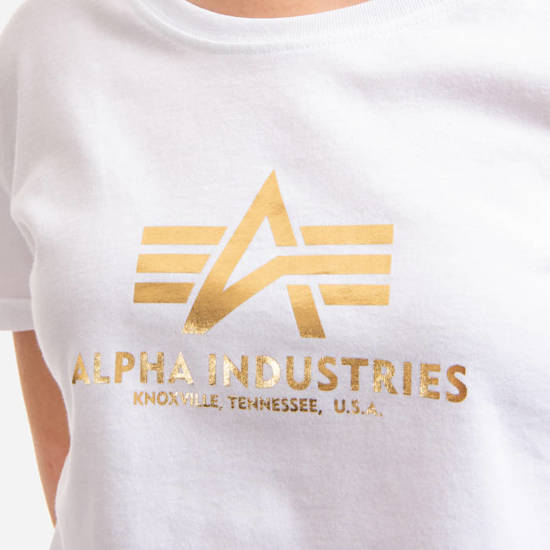 Alpha Industries Damska koszulka z krótkim rękawem New Basic T Wmn Foil Print FP