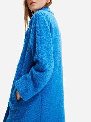 Desigual Dámsky Kabát CHAQ-LONDON - Barva: Modrá, Velikost: M, Typ: Kabát