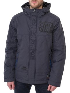 CAMP DAVID Pánska Bunda zimná s Kapucňou BLUE