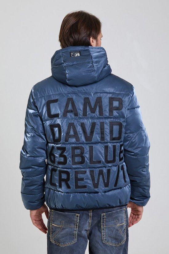 CAMP DAVID Pánska Bunda zimná s Kapucňou BLUE HAZE