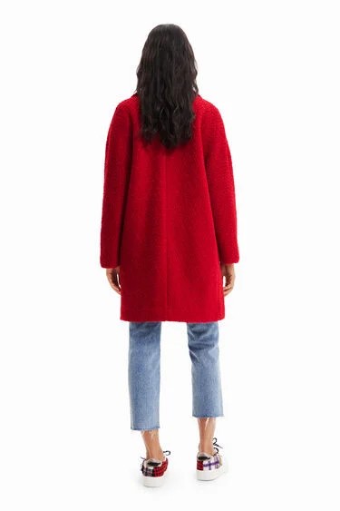 Desigual Dámsky Kabát CHAQ-LONDON - Farba: Červená, Veľkosť: M, Typ: Kabát