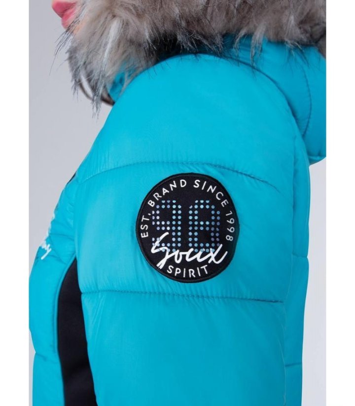 Soccx Dámska Zimná bunda s kapucňou Iced petrol