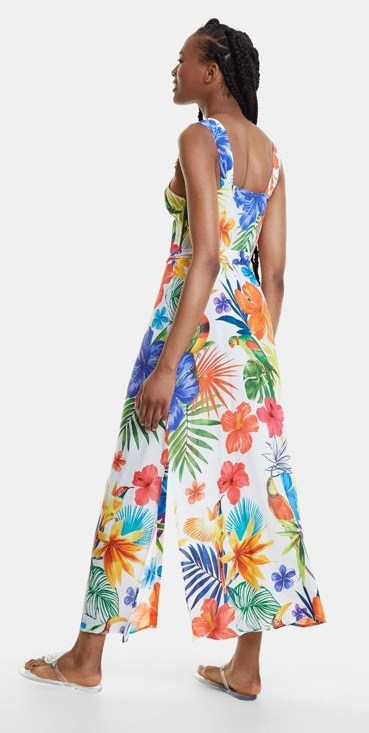 Desigual Damska sukienka maxi TROP SWIMWEAR