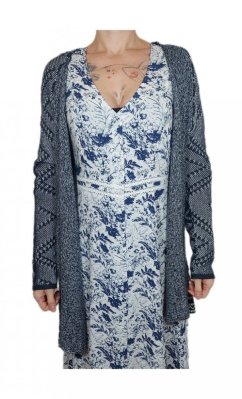 TOM TAILOR Dámsky Sveter Knit cardigan patterned,3/4