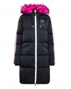 Soccx Dámská Zimní bunda s kapucí Black/neon magenta