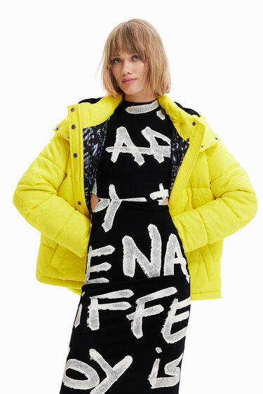 Desigual Dámska ZIMNÁ BUNDA Textured padded jacket