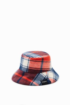 Desigual Dámsky klobúk RED CHECK