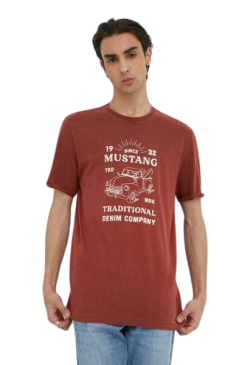 MustangMęski T-shirt z krótkim rękawem Alex C Print-BO