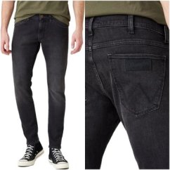 Wrangler Męskie Dżinsy TEXAS STRETCH BLACK