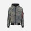Alpha Industries MA-1 LW Hooded Refl. Camo Pánska bunda